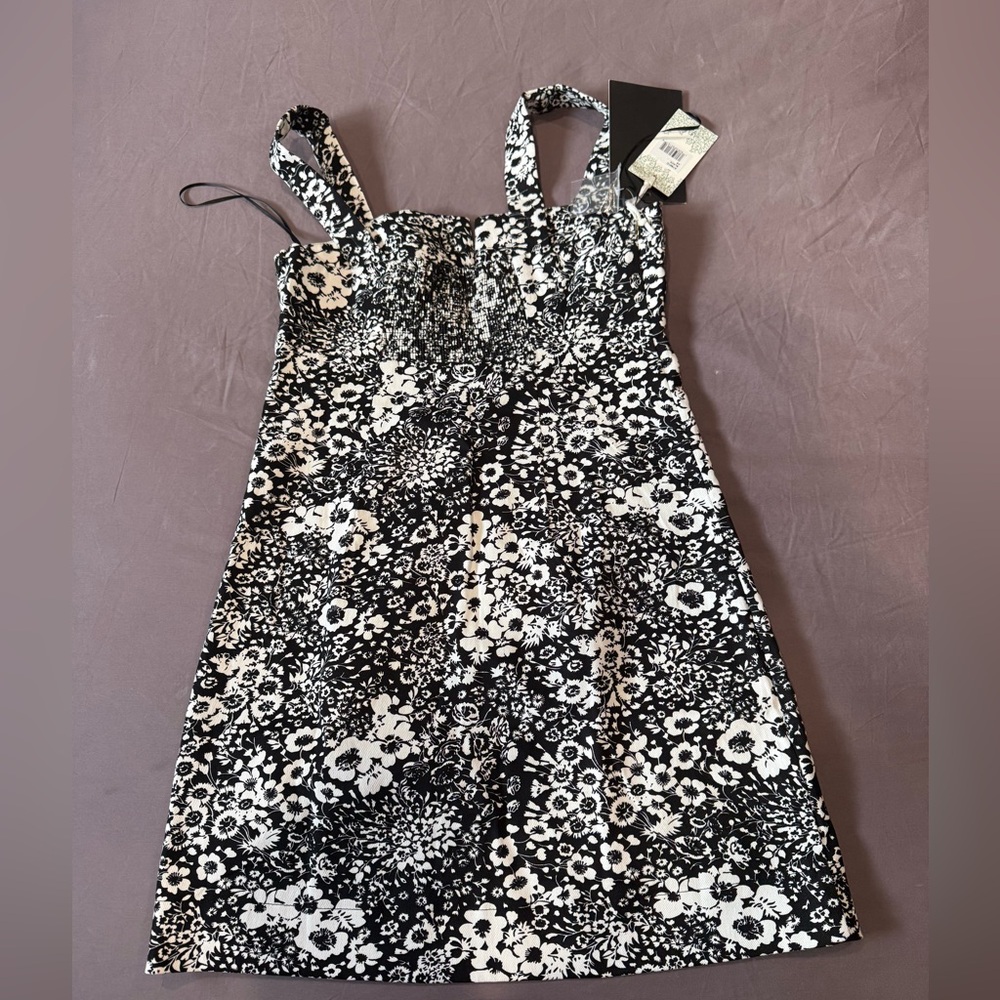 Tuckernuck Black and White Floral Mini Dress - Picture 3 of 5